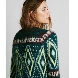 Free People Frosted Fair Isle cardigan Green